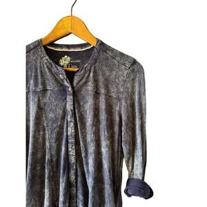 Pilcro (Anthropologie) | Distressed Indigo Roll-Tab Sleeve Shirt Dress | Size S